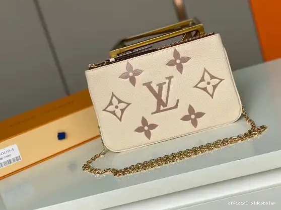Official oldcobbler LOUIS ZIP VUITTON DOUBLE POCHETTE 0528